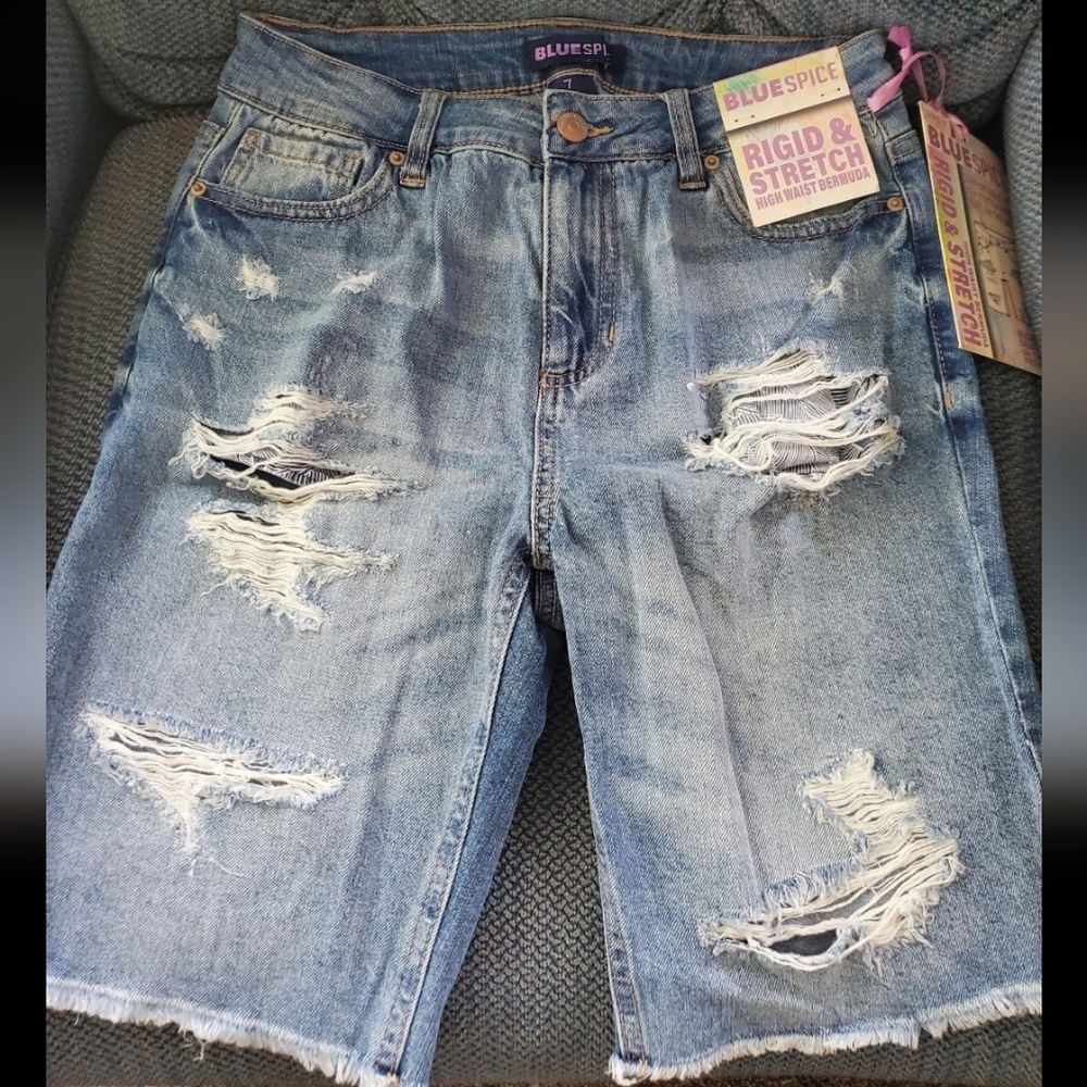 Denim Bermuda Shorts
